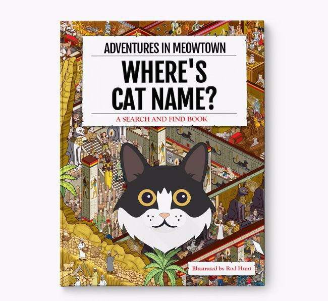 Personalised Where's {dogsName} Book: Adventures In Meowtown